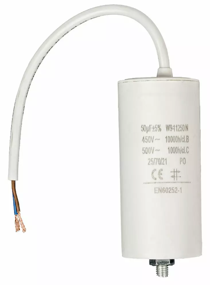 Kondensaattori 50UF/450V johdolla - Komponentit ja kondensaattorit - 5412810231829 - 1