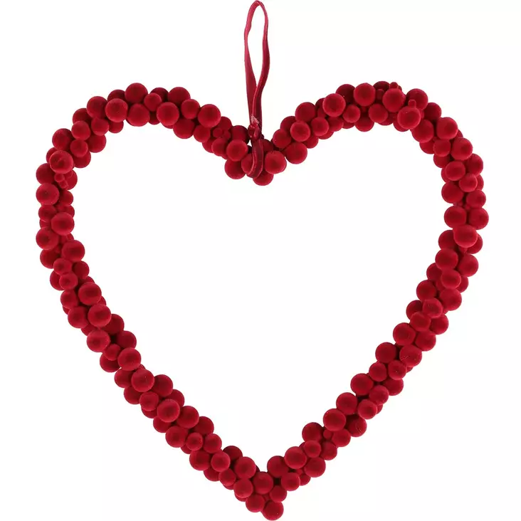 Kranssi sydän winteria punainen - Joulukoristeet - 6410416511139 - 1