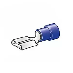 Laattaliitin naaras 6,3mm 50kpl sininen - Abikot - 6438471273359 - 1