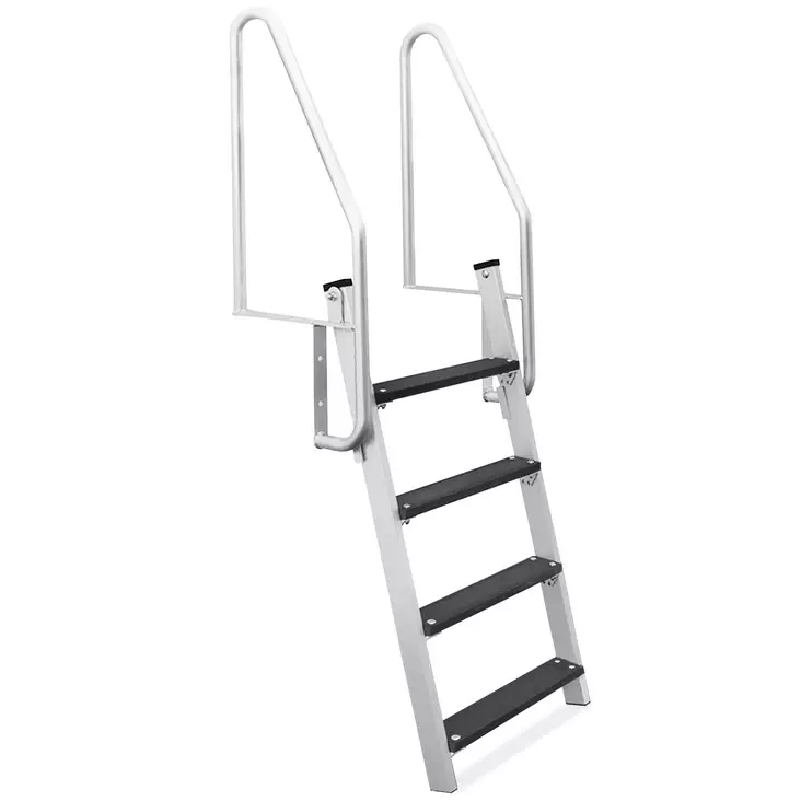 Laituritikas 4 askelmaa käännettävä konne - Laituriponttoonit ja laituritikkaat - 6438168104119 - 1