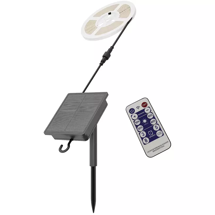 Aurinkokäyttöinen led nauha 2m ulkokäyttöön - Aurinkokennovalaisimet - 6418536037539 - 1