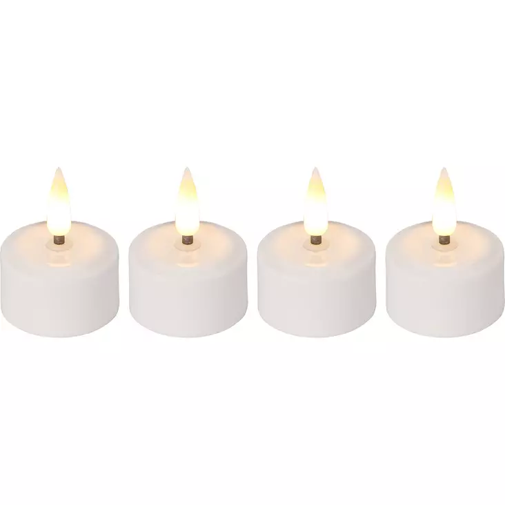 Led lämpökynttilät 4 kpl lepattava liekki - Led-kynttilät - 8720573637039 - 1