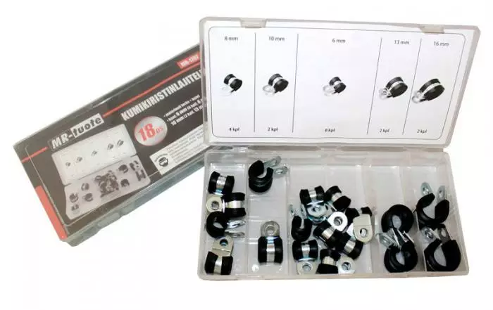 Letkunkiinnikesarja 18-osainen 6-16mm - Letkunkiristimet - 6430032156699 - 1