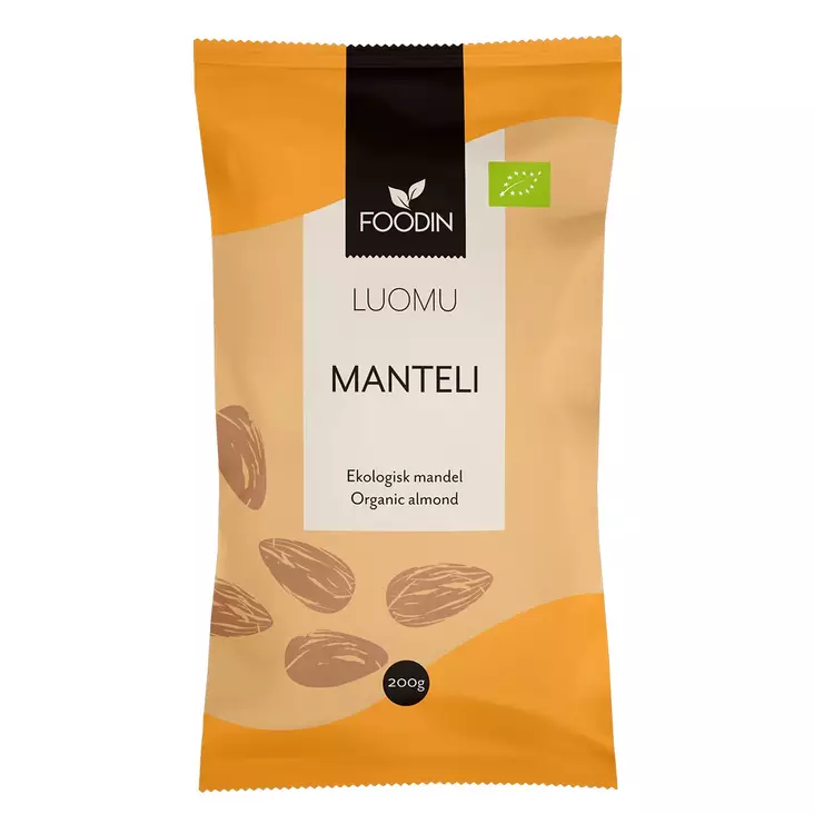 Luomu manteli foodin pähkinä - Pähkinät, siemenet ja levitteet - 6430055215489 - 1