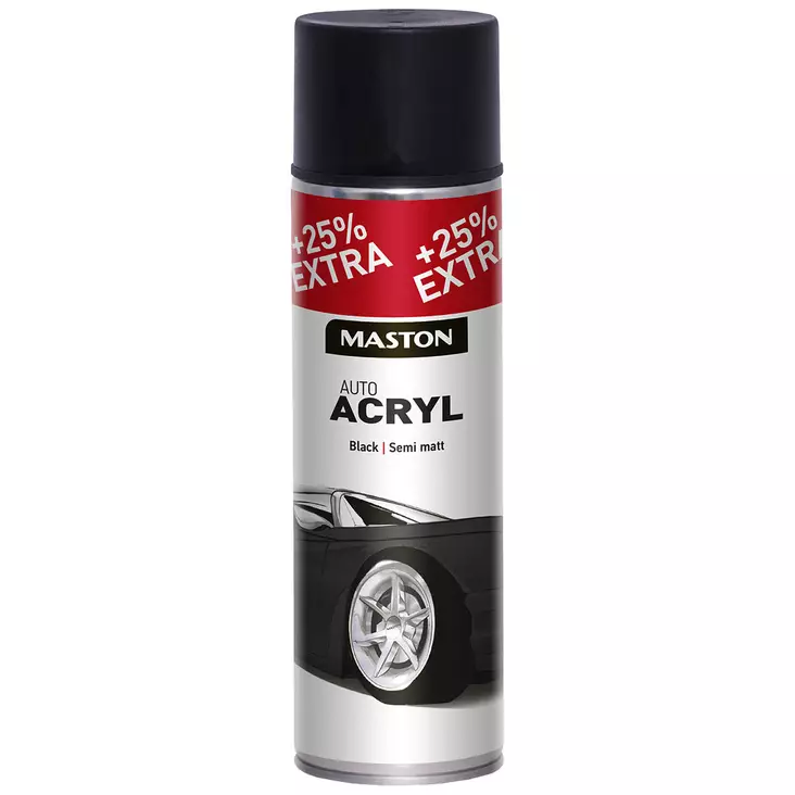 Puolikiiltävä akryyli automaali musta - Maalit ja spray-maalit - 6412490024949 - 1