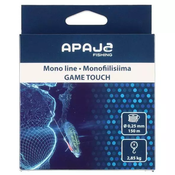 Monofiilisiima game touch 150 m 0,25 mm 2,85 kg - Siimat - 6410416321899 - 1