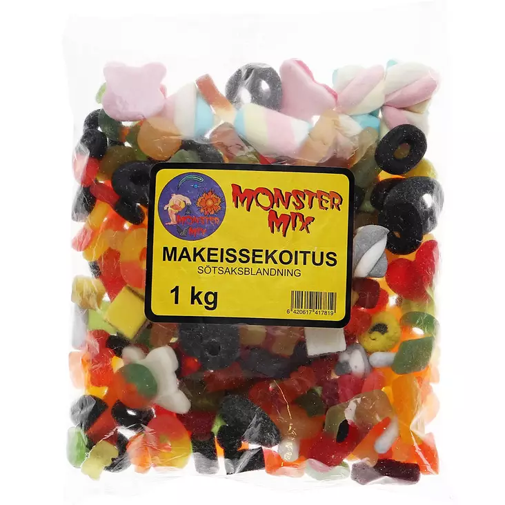 monster mix karkkipussi 1 kg - Karkkipussit - 6420617417819 - 1