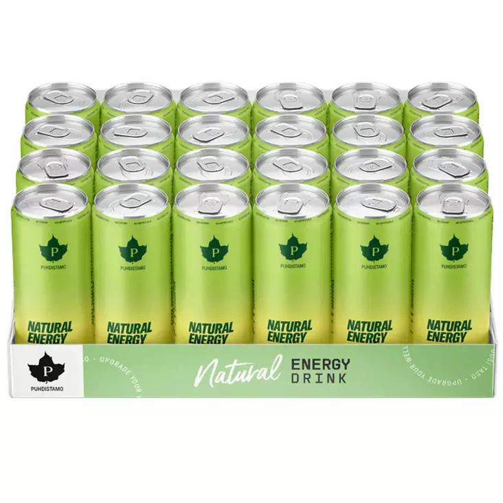 Puhdistamo energiajuoma päärynä 24x330ml tukkupakkaus - Energiajuomat - 06430028420469 - 1