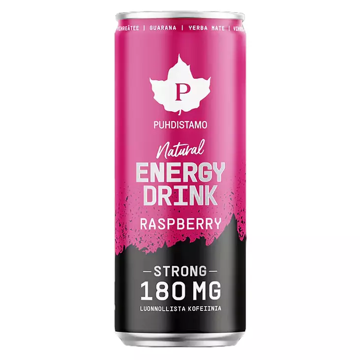 Natural energy drink rasperry strong - Energiajuomat - 6430039224889 - 1