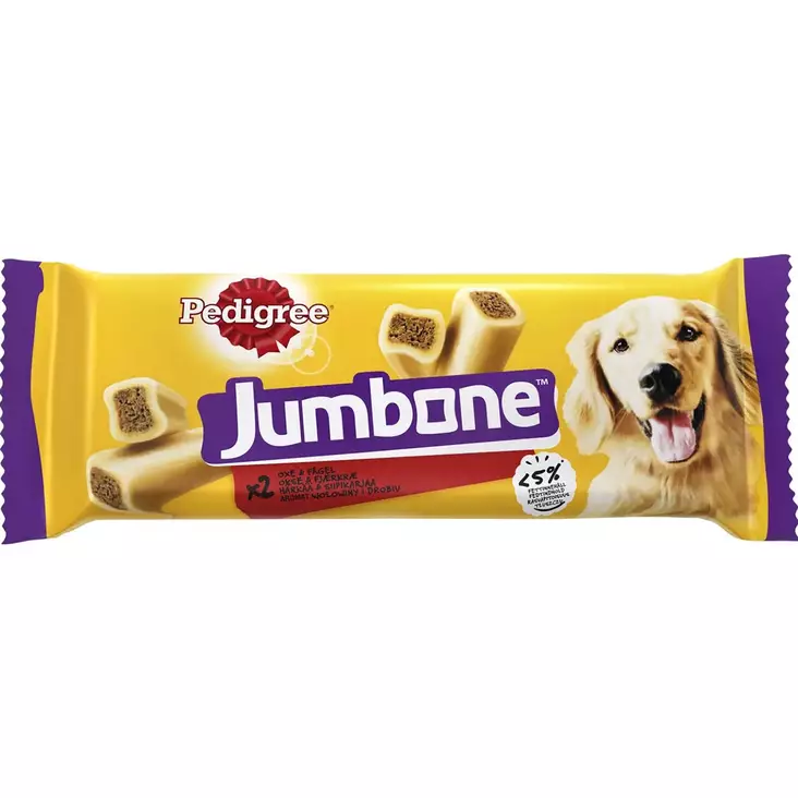 Pedigree jumbone härkä ja siipikarja puruherkku koiralle 180 g - Koiran puruluut, purutikut ja pururullat - 5998749139899 - 1