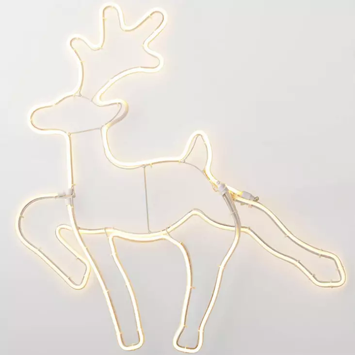 Liikkuva poro jouluvalo 54x59 cm - Valokoristeet - 8721037704489 - 1