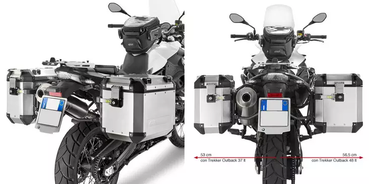 Putkisivutelineet Givi Trekker Outback F650GS/F700GS/F800GS - Moottoripyörän laukkujen kiinnityssarjat - 8019606166739 - 2