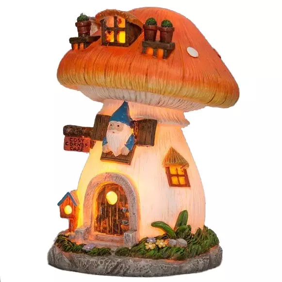 Puutarhapatsas tonttutalo solarvalo 18cm - Puutarhapatsaat - 6410416318899 - 1