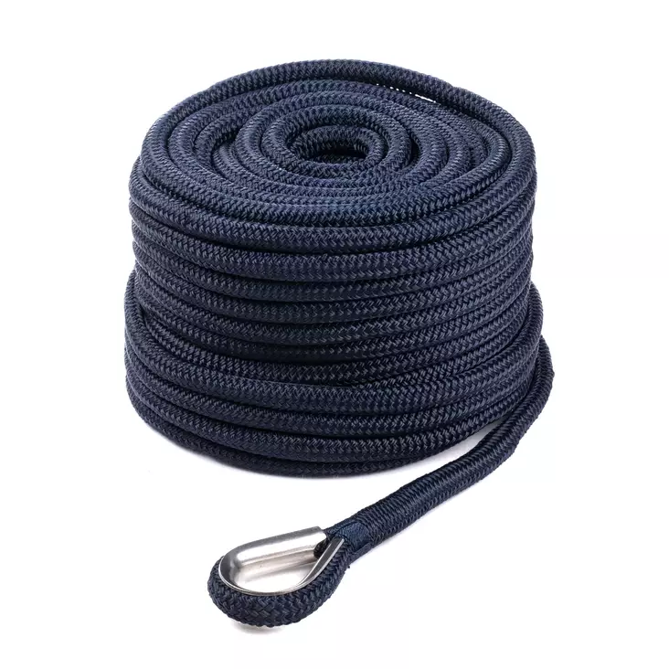 Qvarken Ankkuriköysi Dockline koussilla 18mm 50m navy sin - Veneen kiinnitysköydet ja kettingit - 6438235215359 - 1