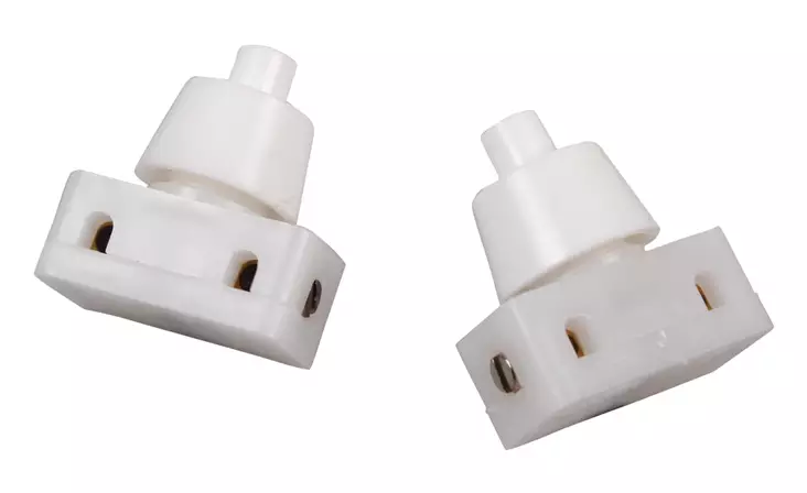 Sähkökytkin valkoinen painonappi EDC - Välikytkimet ja lampunkannat - 6438140943569 - 1