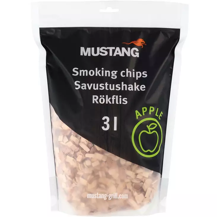 Mustang savustushake omena 3 litran pussi - Savustuspurut ja muut lisävarusteet - 6410416375519 - 1