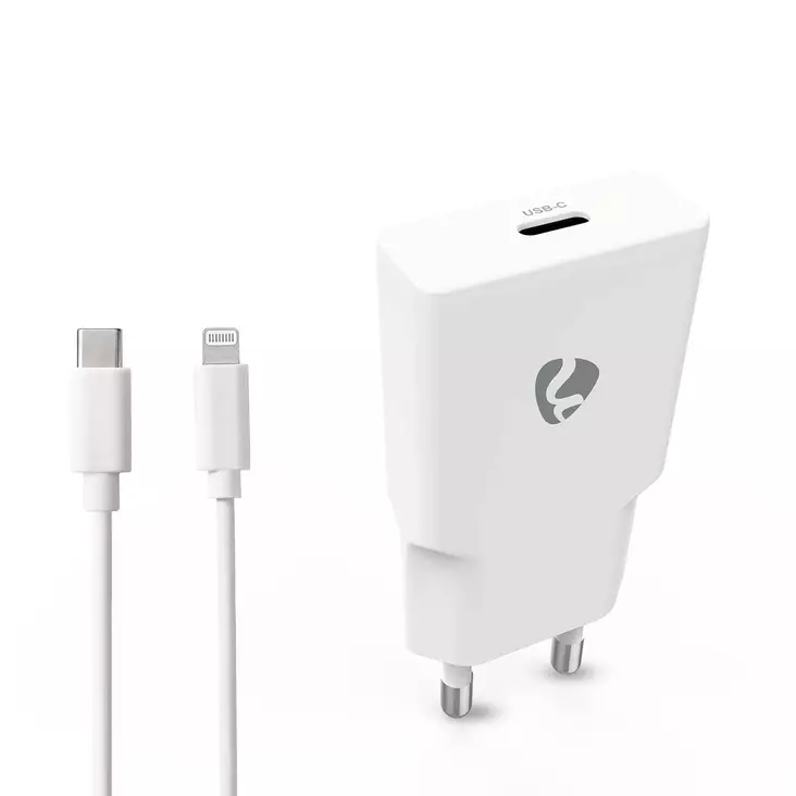 Seinälaturi usb c 20 w lightning kaapelilla - Puhelimen laturit - 5412810472819 - 1