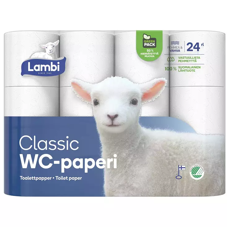 Lambi valkoinen wc-paperi 24 rullaa - WC-paperit ja talouspaperit - 7316970179459 - 2