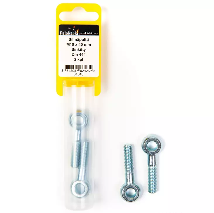 Silmäpultti M10 x 40 mm DIN444 - Kiinnitysrenkaat ja nostorenkaat - 8712067821239 - 1