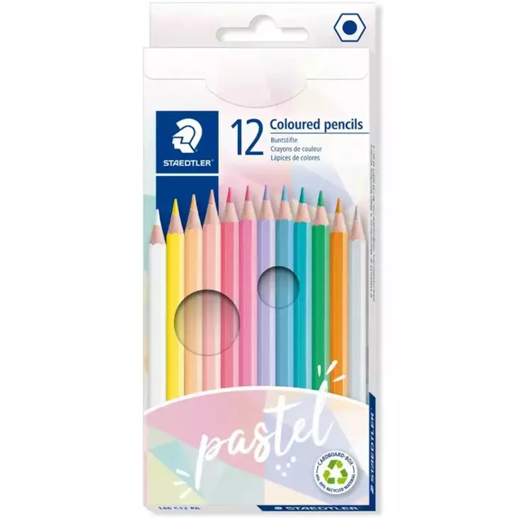 Staedtler puuvärikynät pastellivärit 12 kpl - Tussit, kynät ja kynäharpit - 4007817063309 - 1