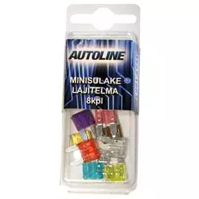 minisulakelajitelma 8 kpl autoline - Auton sulakkeet ja sulakerasiat - 4892603695129 - 1