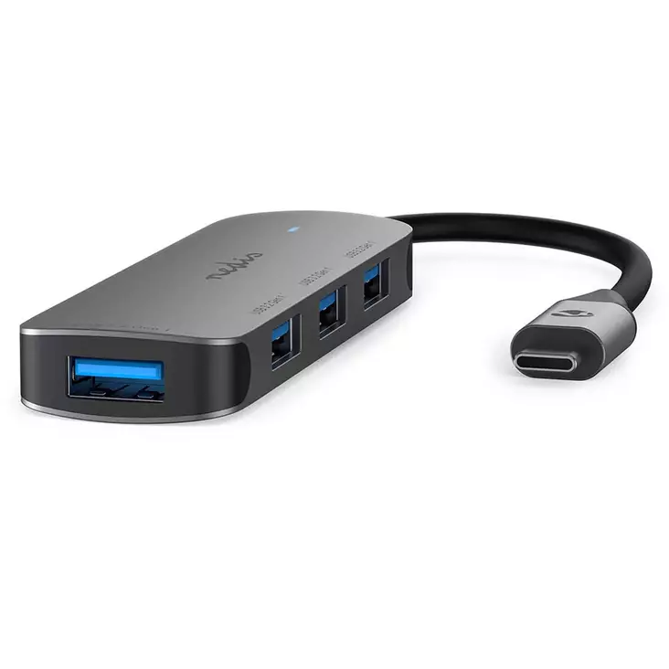 Nedis usb keskitin lisää usb portteja tietokoneellesi - Liittimet, adapterit ja telakointiasemat - 5412810415489 - 1