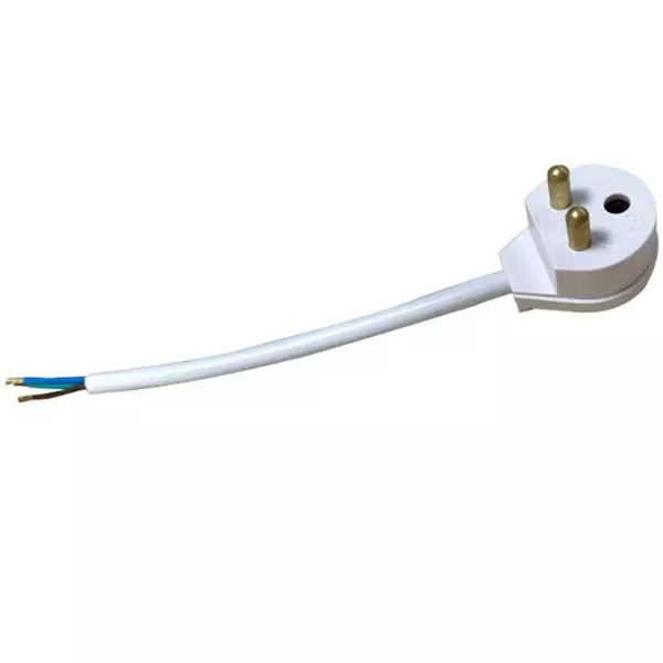 Valaisinpistotulppa maadoitettu 20 cm johdolla, valkoinen opal liitäntäjohto - Valaisinpistorasiat ja kattopistokkeet - 6438056122669 - 1