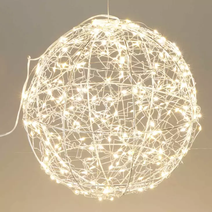 Valopallo led hopea 35cm - Led-valopallot - 8721037551939 - 1