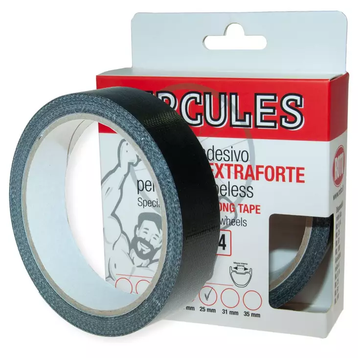 Vanneteippi hercules 914m leveys 22mm musta - Polkupyörän voiteluaineet ja työkalut - 8056209820019 - 1