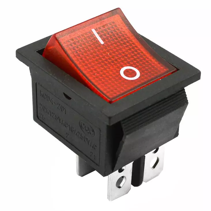 Laitekytkin merkkivalolla 4pin on off - Auton katkaisimet - 6438471272499 - 1