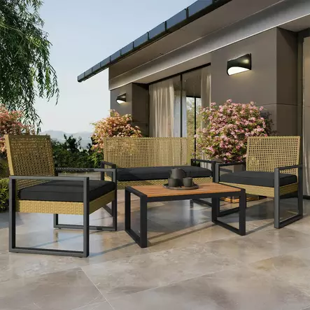 Terassikalusto rottinkia puutarhaan savonia - Terassikalusteet - 8720573855310-r - 2