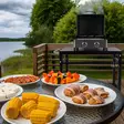 Musta työskentelytaso ulkokeittiössä pyörillä - Muut puutarhakalusteet - 6418536033258-r - 3