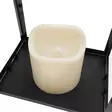 Musta metallilyhty led kynttilällä salla - Led-lyhdyt - 6438168113722-r - 3