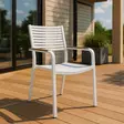 Valkoinen puutarhatuoli - Terassikalusteet - 6438168118291-r - 2