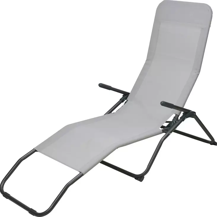 Lepotuoli siesta vaaleanharmaa kokoontaittuva - Lepotuolit ja riipputuolit - 8721037472289-r - 1