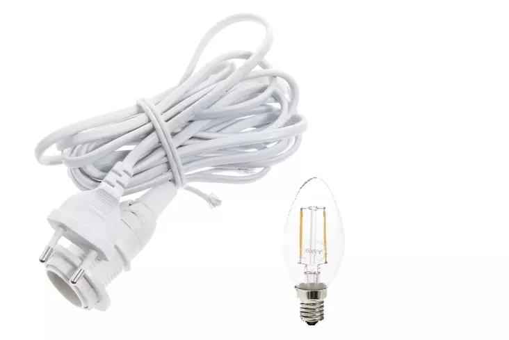 Paperitähden johto 5m katkaisijalla E14 Malli - Paperitähdet ja metallitähdet - 6410412972026-r - 1